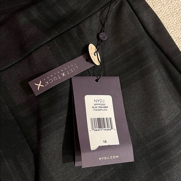 NYDJ Black Checkered Trousers - Picture 3 of 5